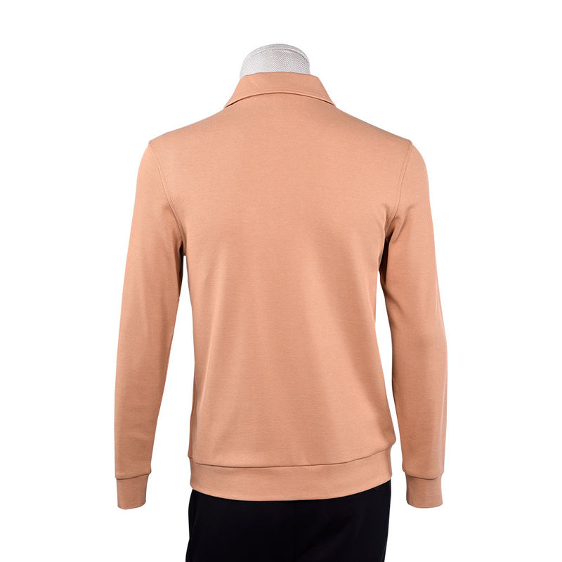 Gepersonaliseerd anti-pilling hoog elasticiteit 100% katoen plain lange mouw T-shirt voor mannen
