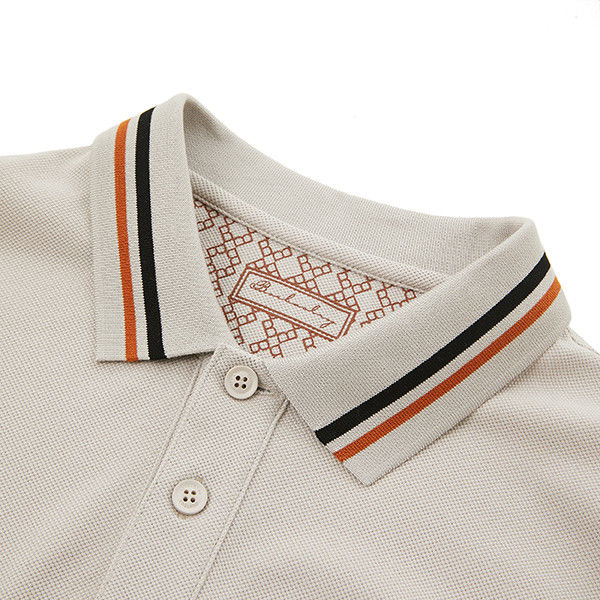 Regelmatig geschikt gestreepte polo T-shirts snel droog Odm met aangepast logo gebreide stof