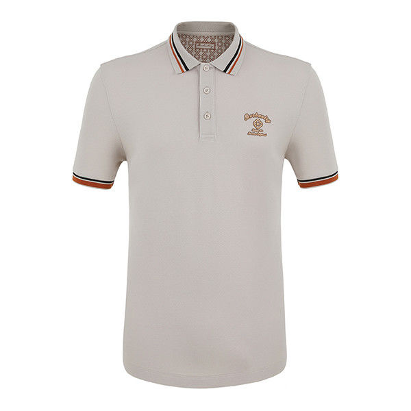 Regelmatig geschikt gestreepte polo T-shirts snel droog Odm met aangepast logo gebreide stof