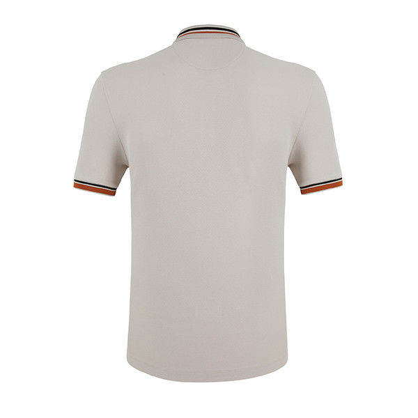 Regelmatig geschikt gestreepte polo T-shirts snel droog Odm met aangepast logo gebreide stof