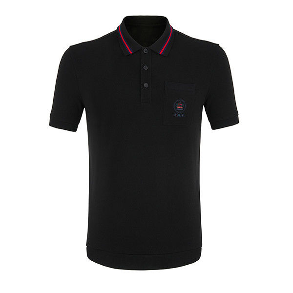 Gebreide stoffen type Plain Polo shirts Mensen met ademend en huidvriendelijk stof