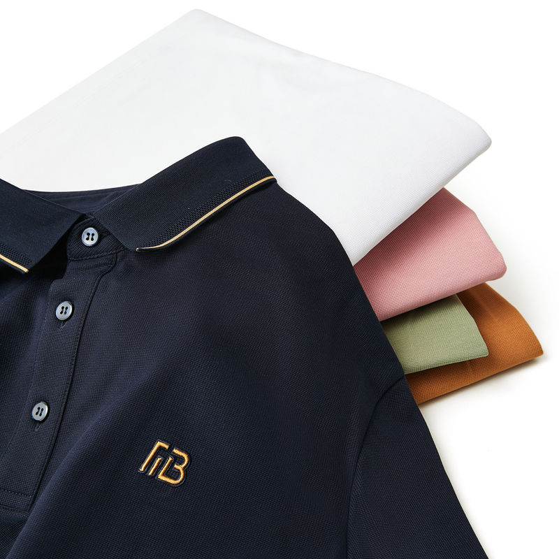 Polyester golf mannen polo shirts ademend met solide kleur aangepast logo