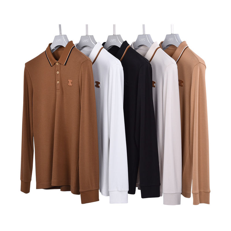 Adembenemend katoenen polo T-shirt voor mannen voorjaar herfst Casual Sublimatie Custom Design