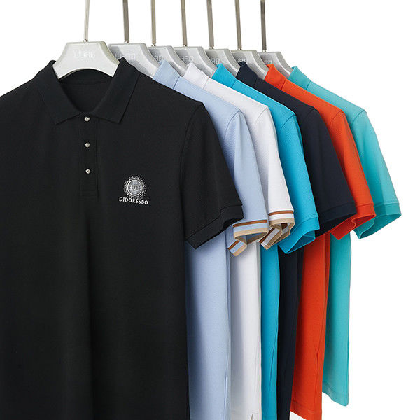 Zomer Dagdag Sport Polo Shirt Man 95% katoen 5% spandex Snel drogen