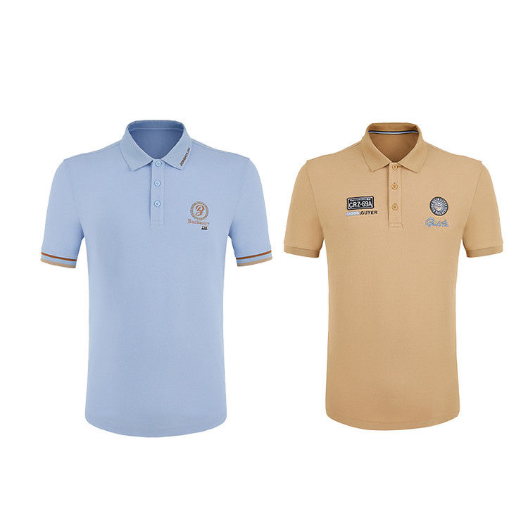 Casual stijl korte mouwen polo T-shirts met aangepaste patronen en ademend ontwerp