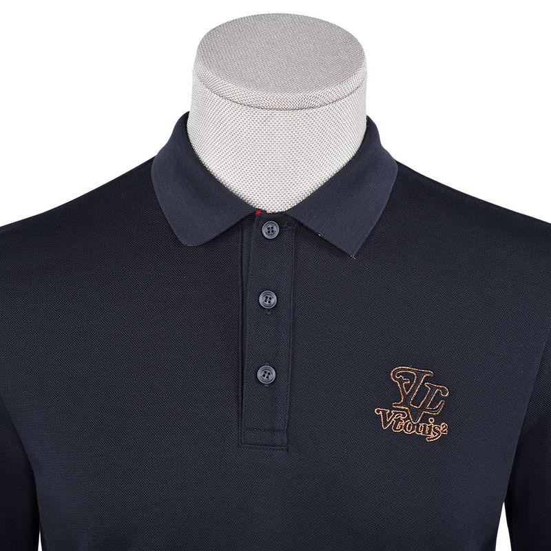 Modieus lange mouwen polo shirt voor mannen met business shirt kraag en aangepast logo