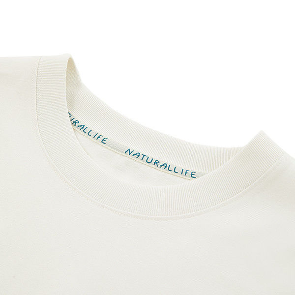 Gepaste kleur logo 100% katoenen T-shirt geborduurd Oversize Printing