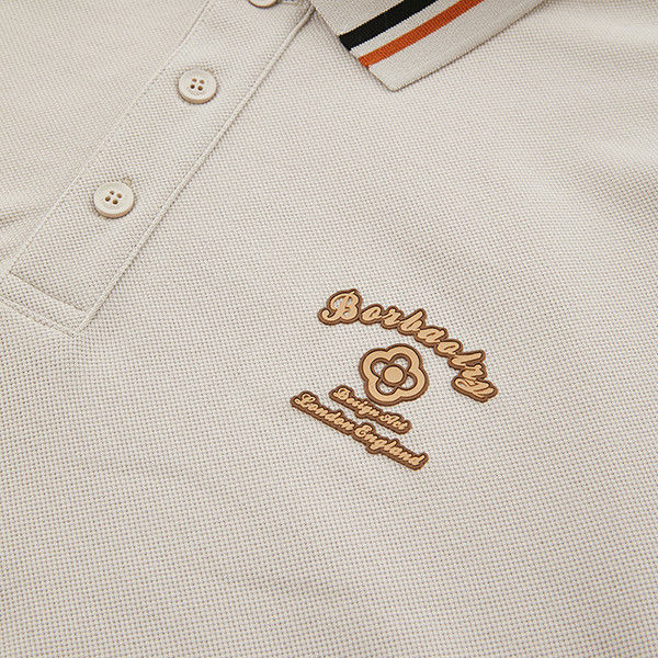 Golf Slim Mensen Polo Shirts 100% katoen Puff Geprinte Custom Logo Voor Casual