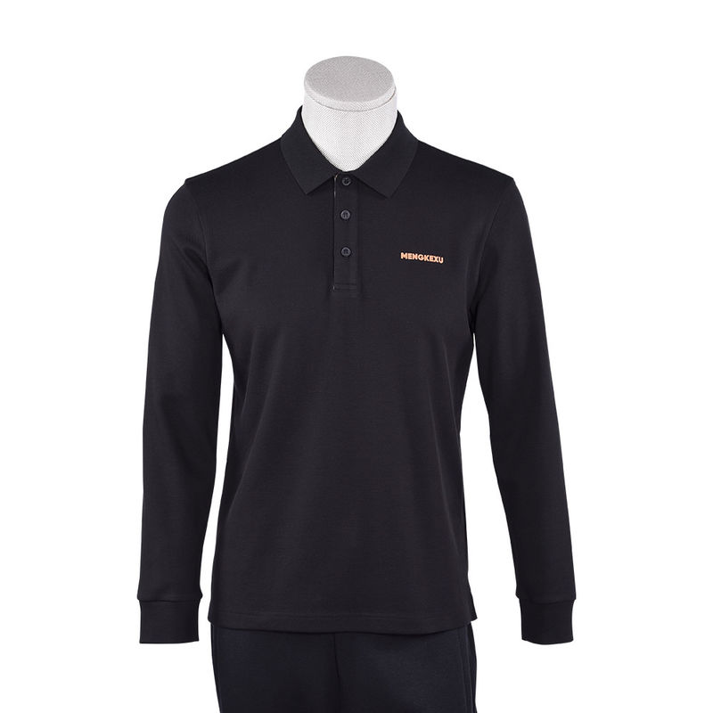 92 Polyester 8 Spandex polo shirts voor mannen lange mouw plain polo anti-rimpel