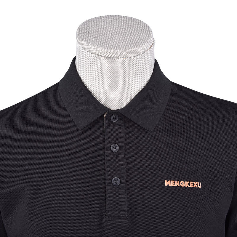 92 Polyester 8 Spandex polo shirts voor mannen lange mouw plain polo anti-rimpel