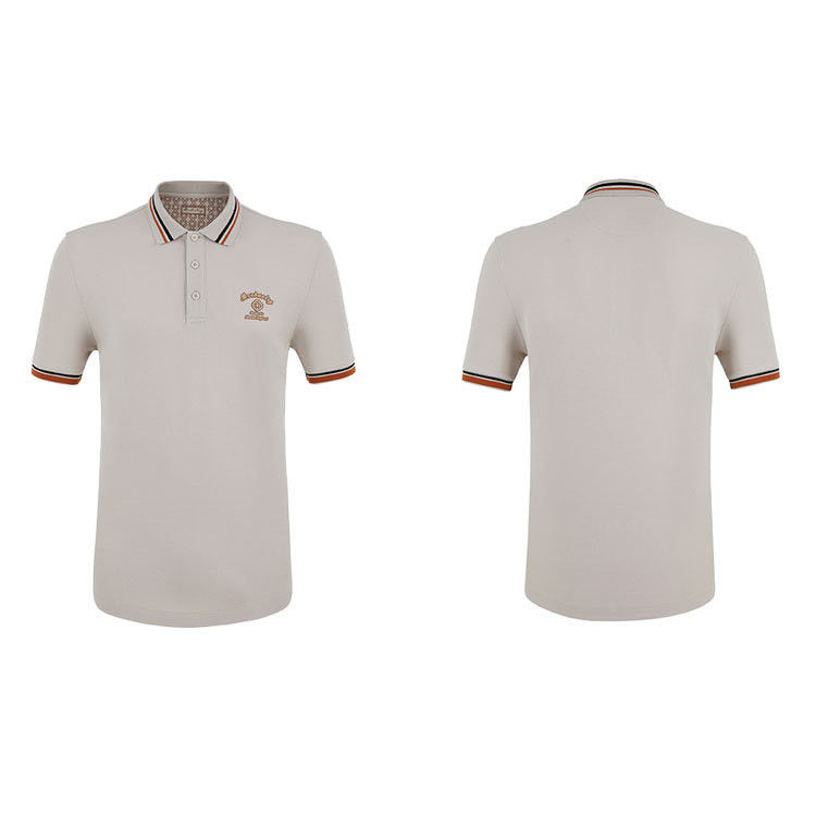 Unisex rode gestreepte kraag lapel polo shirt anti pilling voor mannen coole werk