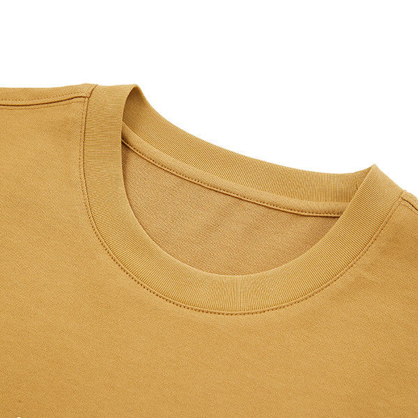 Gepersonaliseerd Logo Wit Oranje T-shirt Voor Man Casual Stijl met Oversized Plain Design