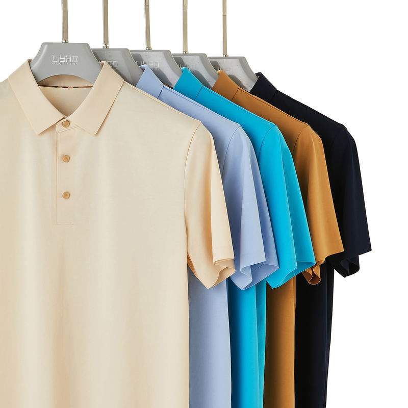 Gebreide stof Type Snel droog Exquisite Tailoring Ultra naadloos Polo T-Shirt Voor mannen