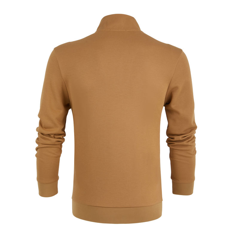Polo T-shirts voor mannen 100% katoen volmouw Custom logo stand kraag Regelmatige lengte