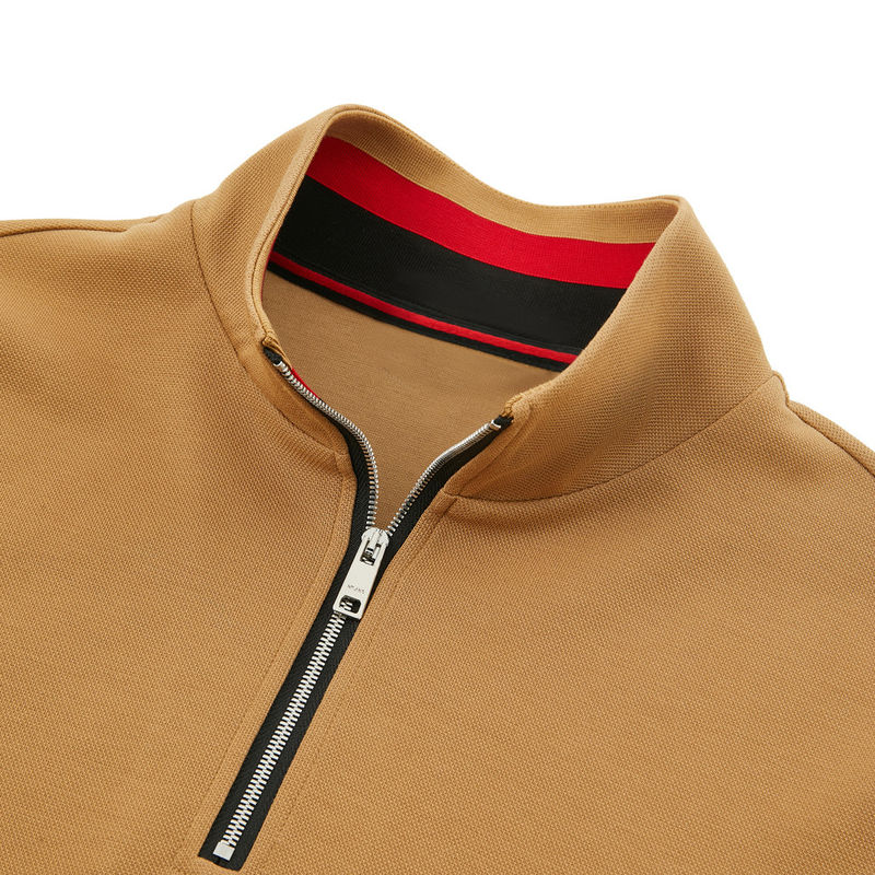 Polo T-shirts voor mannen 100% katoen volmouw Custom logo stand kraag Regelmatige lengte