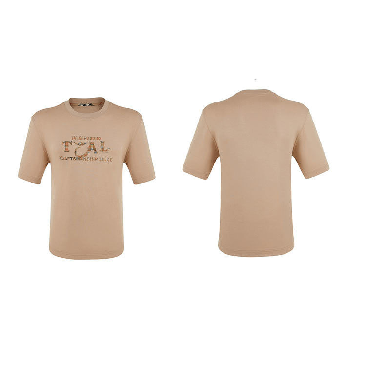 Custom Logo Classic T-Shirt Print Label voor mannen oversize tops en modieuze stijl