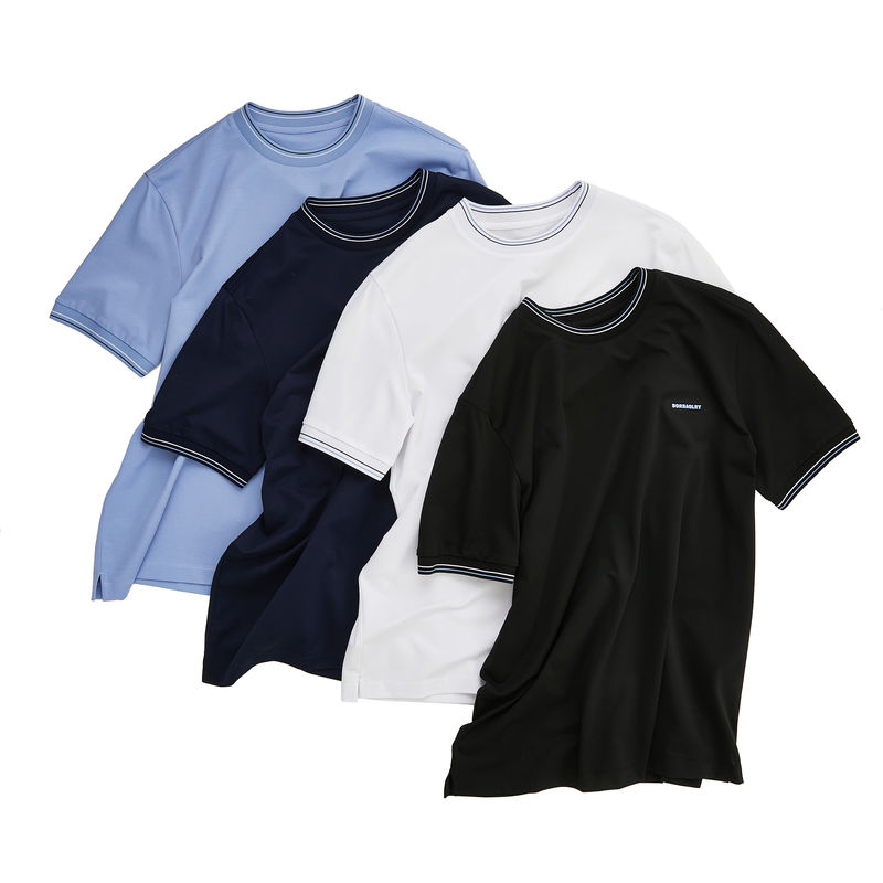 O-neck kraag gebreide stof sport T-shirt oversized Custom logo stijl voor mannen