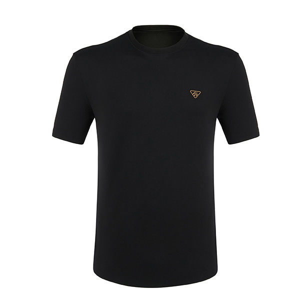 Kleurenborduur Custom Logo Mensen T-Shirt in zwaargewicht stof met 100% katoen