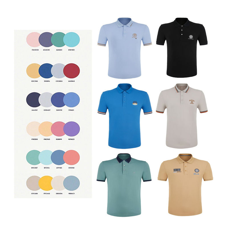 2024 nieuwste comfortabele maatkleur logo groen blauw sport polo shirt met efficiëntie