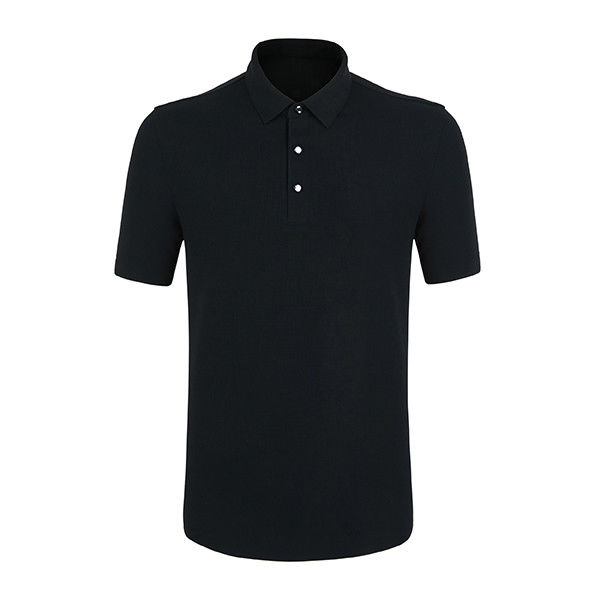 Zwart Wit Bruin Naadloos Katoen Stof Voor Mannen Logo Polo T-Shirt Custom Printing