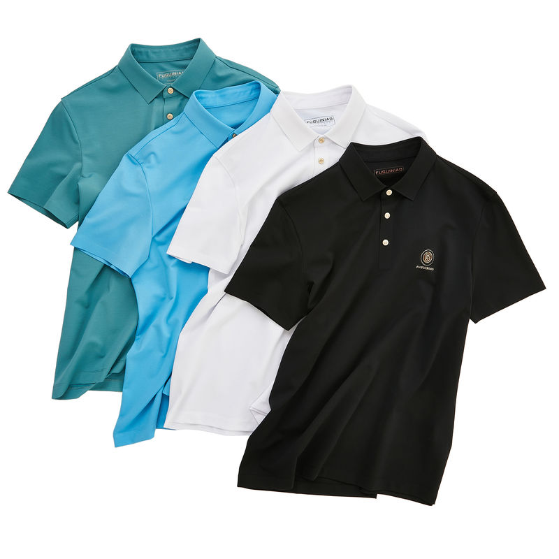 Zwak katoen geïmprimeerd polo T-shirt op maat Zwart Wit Design Stof Gewicht 170-210 gram