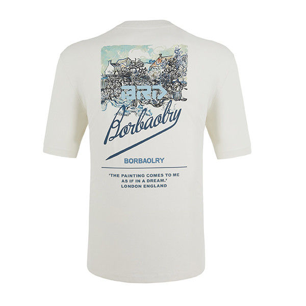 Makkelijk chique 100% katoen oversized korte mouw T-shirt zonder naalddetectie