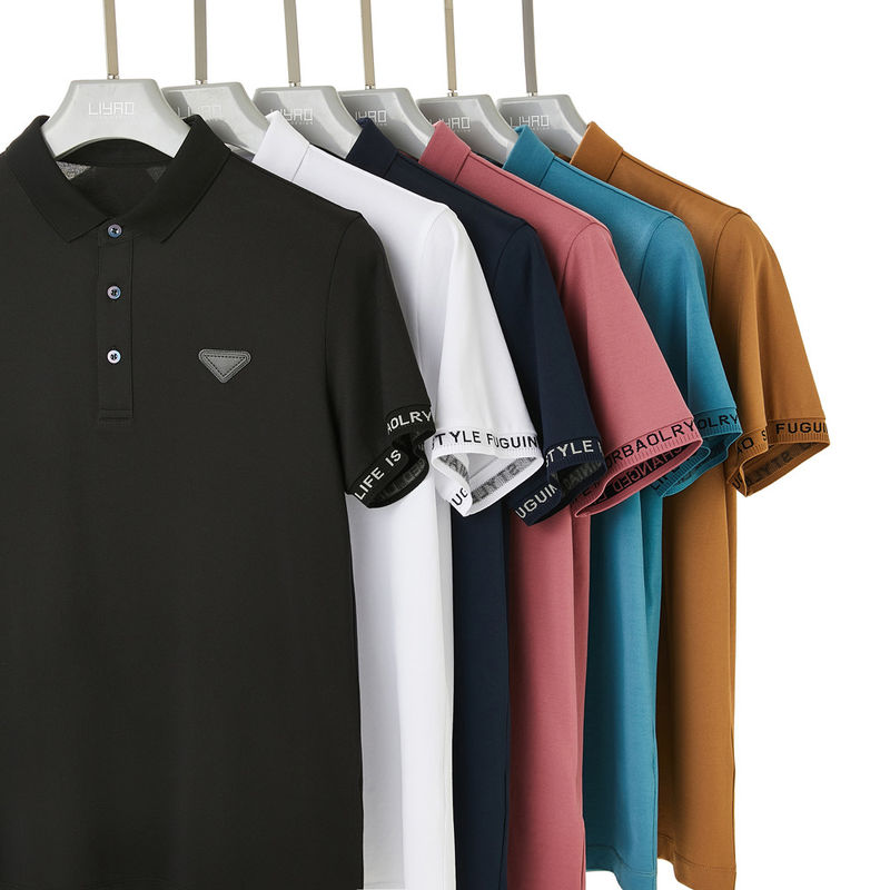 Zomer Golf Polo Shirts voor mannen met Trundown kraag Custom Grofdruk Anti-Pilling