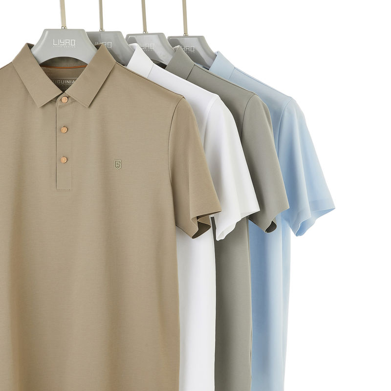 Polyester Dryfit Man Golf Polo T-shirt Custom Design met anti-pilling gebreide weefsel
