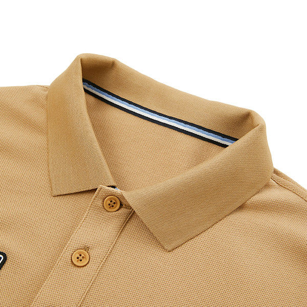 Modetrend Poloshirt voor mannen met naalddetectie 95% polyester 5% spandex
