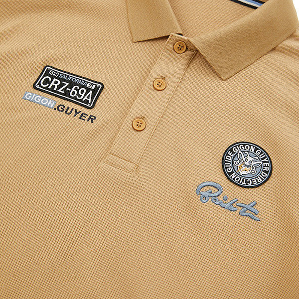 Modetrend Poloshirt voor mannen met naalddetectie 95% polyester 5% spandex