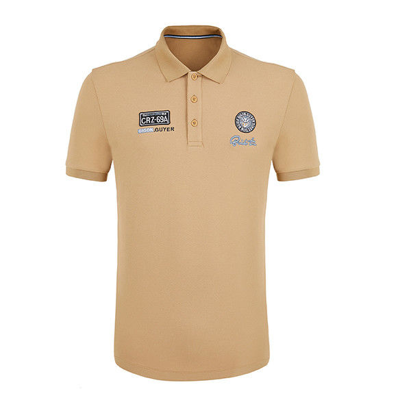 Modetrend Poloshirt voor mannen met naalddetectie 95% polyester 5% spandex
