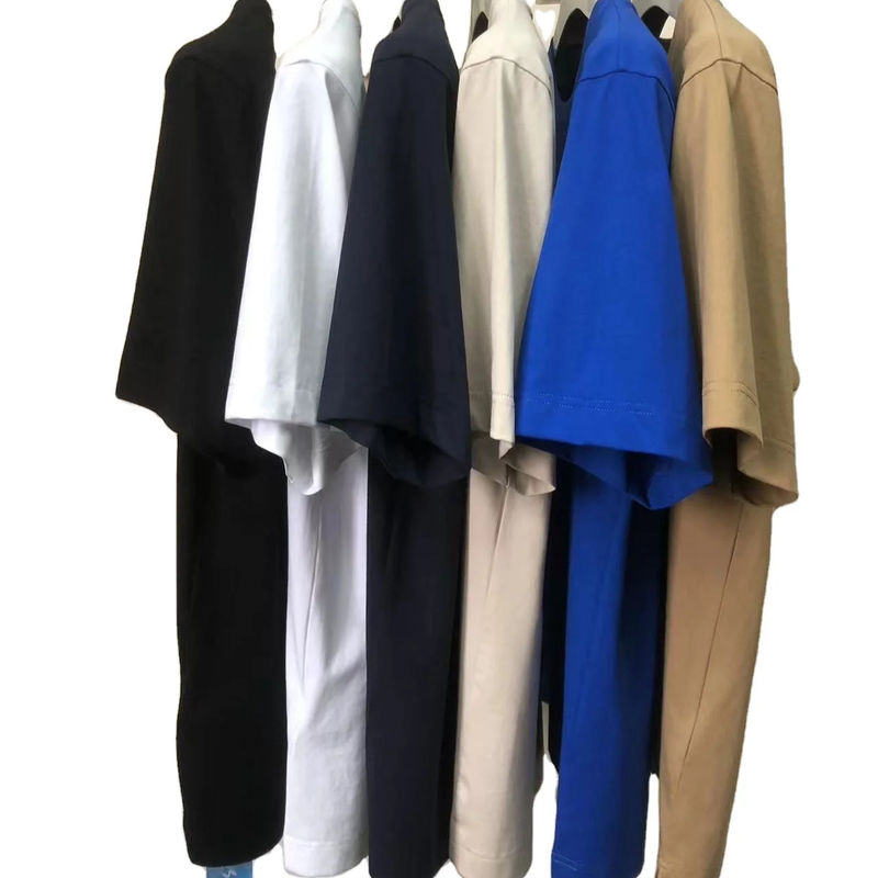 Anti-rimpel eenvoudig oversize ronde nek T-shirt 100% katoen standaard fit aangepast logo 64168Y7068