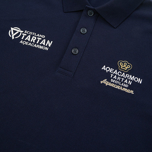 Mensen korte mouwen polo shirts met aangepast logo en 170-210 gram stofgewicht