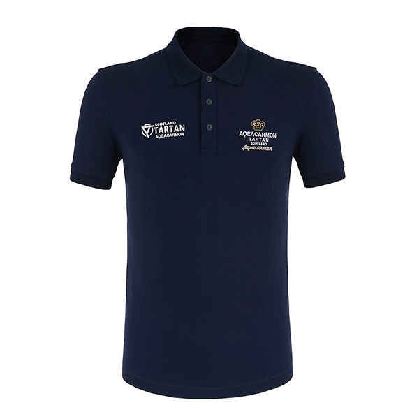 Mensen korte mouwen polo shirts met aangepast logo en 170-210 gram stofgewicht