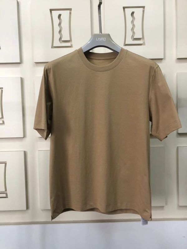 Anti-rimpel eenvoudig oversize ronde nek T-shirt 100% katoen standaard fit aangepast logo 64168Y7068