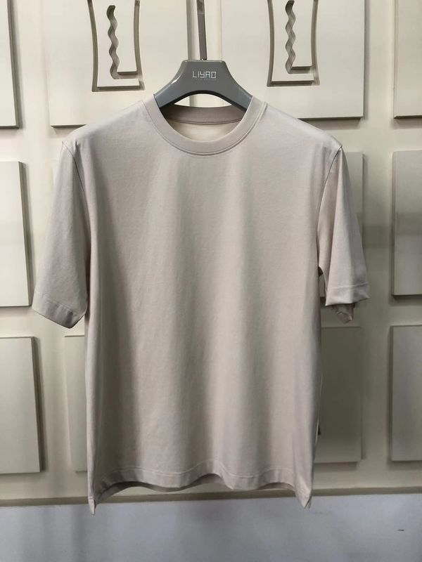 Anti-rimpel eenvoudig oversize ronde nek T-shirt 100% katoen standaard fit aangepast logo 64168Y7068