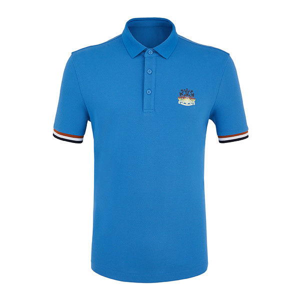 Mensen wit blauw en zwart Custom Polo Shirt Plain Golf T-shirts met aanpassing