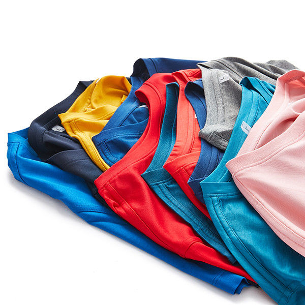 Gebreide oversize T-shirts voor mannen 100% katoenen shirts voor mannen aanpasbare patronen