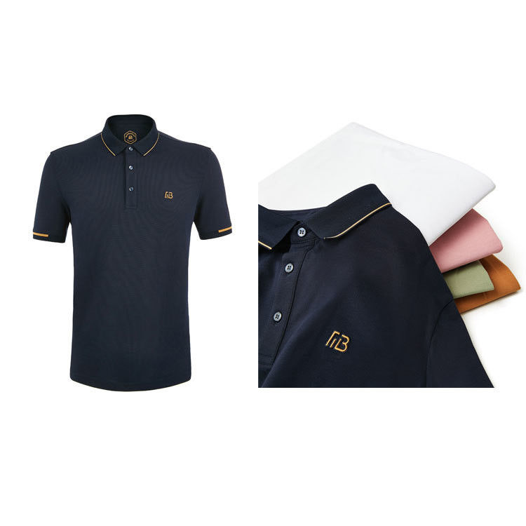 Kortmouw gebreide polo T-shirt Custom polo shirts logo mode trend voor mannen