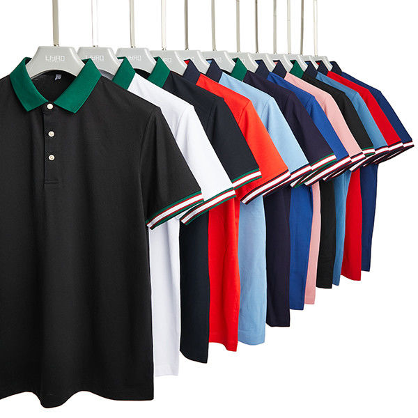 Mensen korte mouw polo shirt met aangepast logo Casual geborduurde mode polo