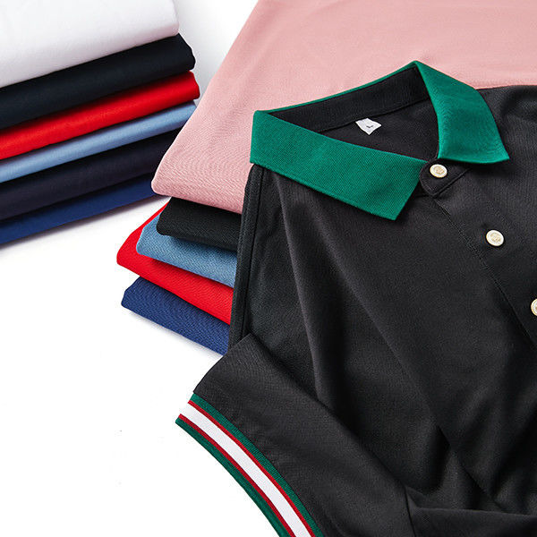 Mensen korte mouw polo shirt met aangepast logo Casual geborduurde mode polo
