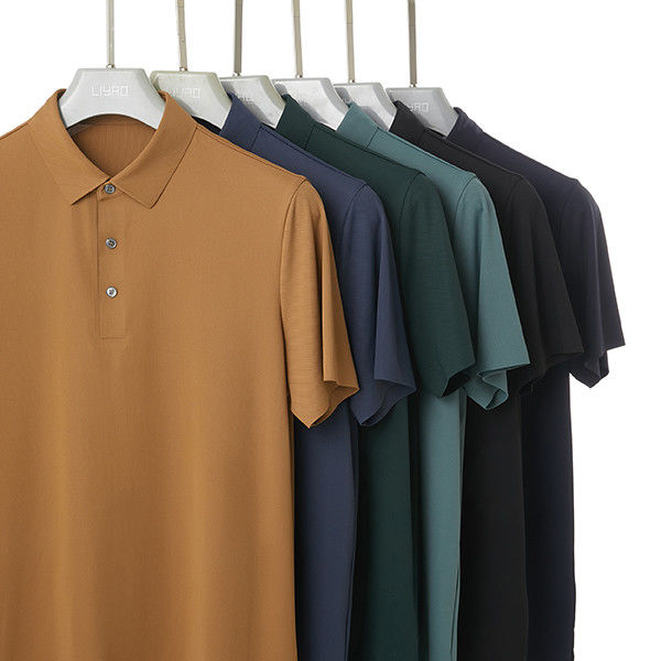 Mensen polo shirt met snel droog anti-pilling Custom logo katoenen weefsel naadloos ontwerp