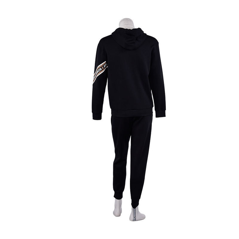 Gepersonaliseerde kleur plus grootte winddichte mannen hoodie set voor aangepaste logo design sportkleding