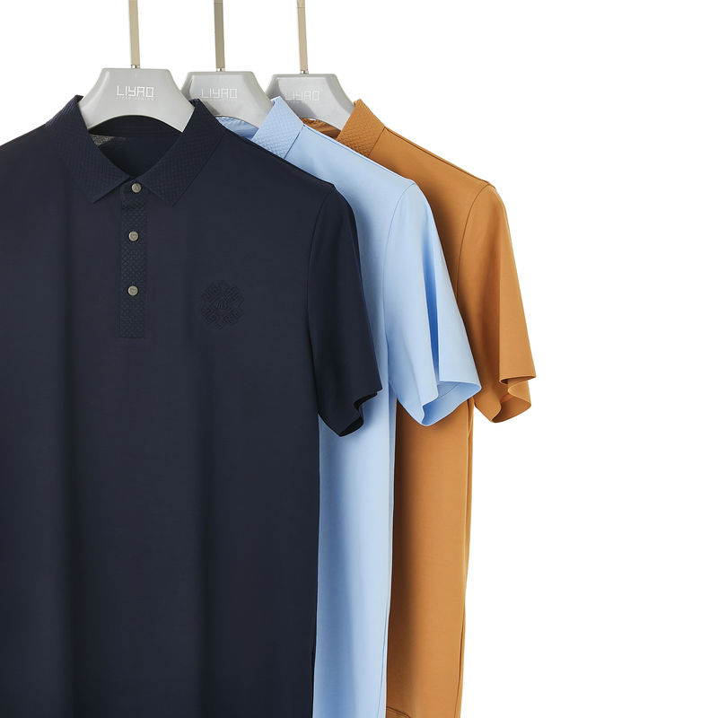 Gepersonaliseerd Kleur Logo Polo Spandex Nylon Mensen T-Shirt naadloos voor OEM ODM patronen