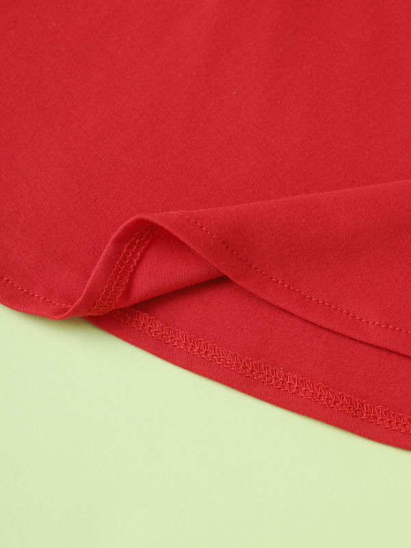 Meisjes Rood Korte Rokken En Dresses Met Liefde Hart Patroon In Polyester Spandex