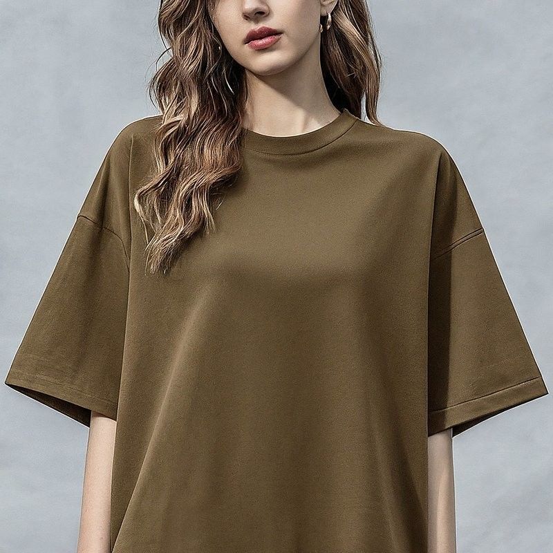 Vrouwen T-Shirt oversized huidvriendelijk 200gm S-6XL met O-Neck Collar