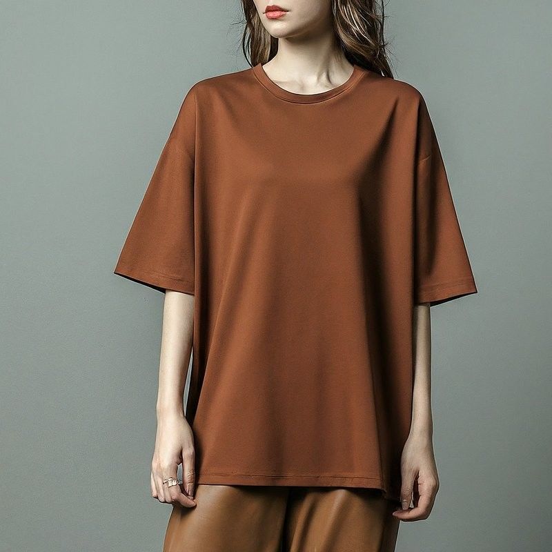 Vrouwen T-Shirt oversized huidvriendelijk 200gm S-6XL met O-Neck Collar