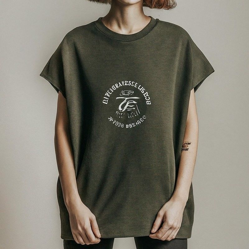 Grafisch Oversize Custom Vrouwen T-shirts 220 gram met gebreide stof ronde nek