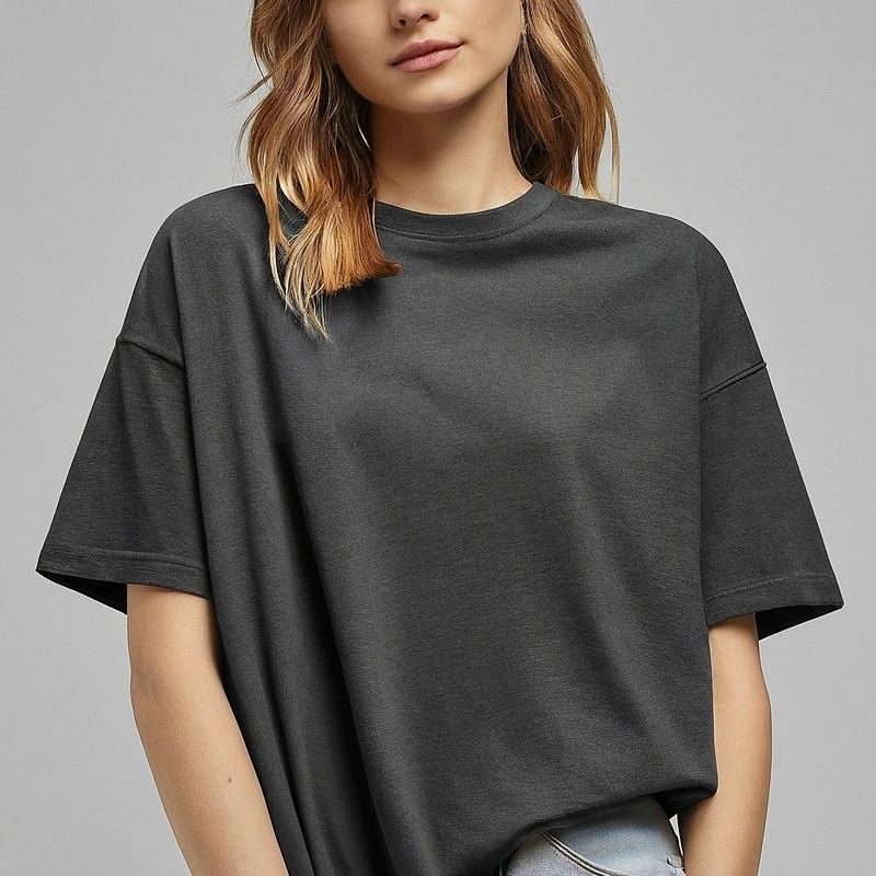 Oversized Custom Vrouwen T-shirts 320 Gsm Gebreide Stof Anti Wrinkle