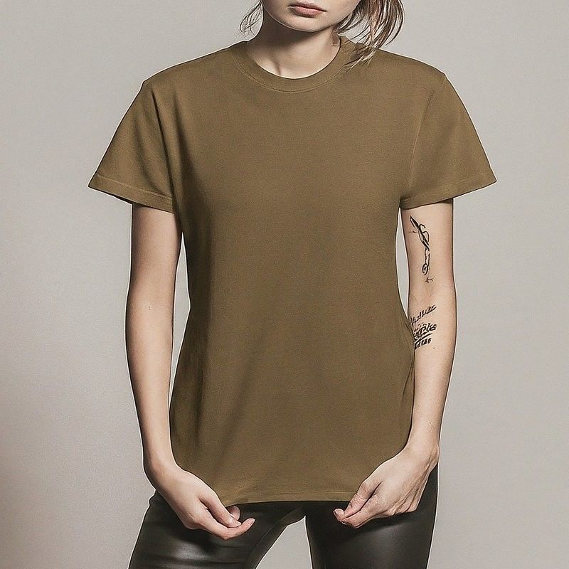Oversized Custom Vrouwen T-shirts 320 Gsm Gebreide Stof Anti Wrinkle
